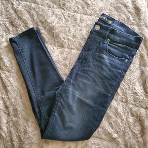 Dark Blue Mid-Rise Jean Legging, Size 2 Short